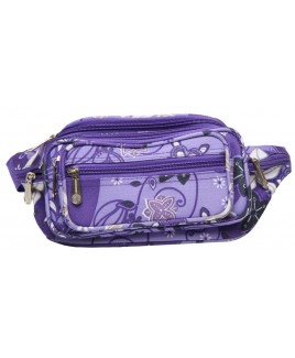 Brightly Coloured MultiZip Bumbag with 7 Zips