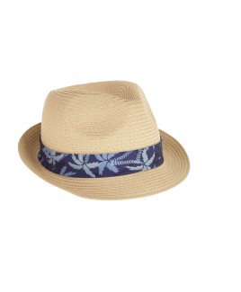 Trilby Style Sun Hat for men with Patterned Band