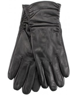 Ladies Full Leather Glove with Rouched Effect -CLEARANCE!