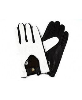 Gents String Back Leather Driving Gloves Press Stud Fastening- CLEARANCE!