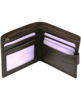 London Leathergoods Cow Nappa RFID Proof Notecase with Zip- CLEARANCE!