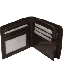 London Leathergoods Cow Nappa RFID Proof Wallet with Back Zip- FURTHER REDUCTIONS !