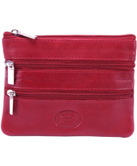 London Leathergoods Cow Nappa Two Zip Purse- Price Drop !