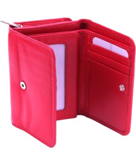 London Leathergoods Cow Nappa RFID Proof Zip Round Purse with Swing Section - BIG PRICE REDUCTIONS!