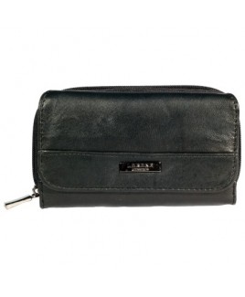 Lorenz Sheep Nappa Zip Round RFID Proof Purse Wallet- PRICE DROP!