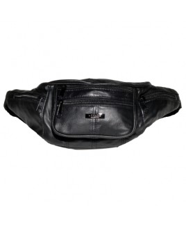 Multiple Zip Sheep Nappa Full Leather Bumbag-NEW BARGAIN PRICE 