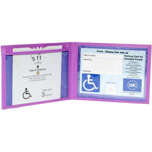 Grained PU Disabled Badge Holder-NEW LOW PRICE!"