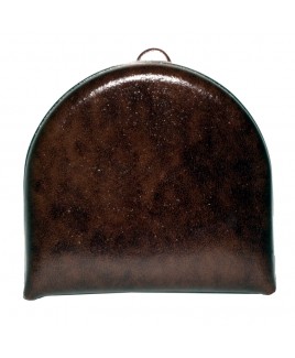 Leather Tray Purse with Metal Rim