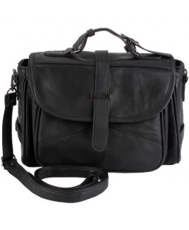 Lorenz Sheep Nappa Flapover Bag with Top Handle & Detachable Strap - CLEARANCE!