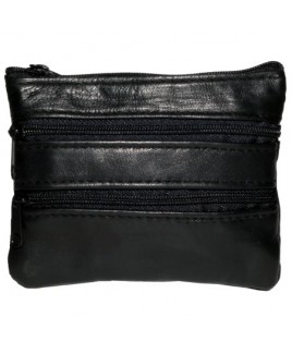 Soft Sheep Nappa Multi Zip Unisex Purse - PRICE DROP!