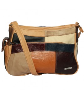 Lorenz Cow Hide Multi Patch Bag with Double Top Zip- Price Drop!!