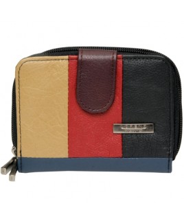 Lorenz Multi Cowhide RFID Proof Twin Zip Round Purse- PRICE DROP!