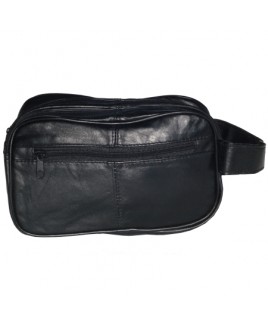 Sheep Nappa Double Top Zip Wash Bag- New Lower Price !